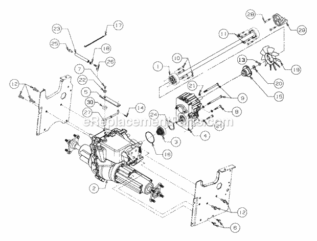 Drive Line 28.25 Lg Diagram and Parts List for 2166 13A-214G100, 13A-254G100 Cub Cadet Lawn Tractor